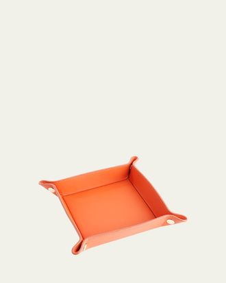 Royce Leather Monogrammed Leather Catchall Valet Tray