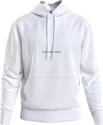 Calvin Klein Jeans Hoodie met logoprint - Wit