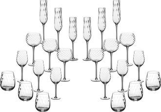 Bj&ouml;rn Borg Juego completo de vasos - 24 Piezas - Transparente