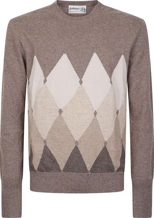 Ballantyne Classic Diamond Diamond Argyle Cashmere Sweater