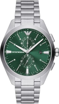 Emporio Armani Zilveren Herenhorloge Klassiek Elegant - Heren - Horloges - Grijs - ONE Size - Accessoires
