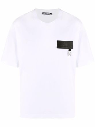 Dolce & Gabbana T-shirt con applicazione logo - Bianco