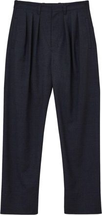 Christophe Lemaire pleated tailored trousers - women - Fabric - 34 - Blue