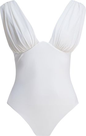 Zimmermann Draped One-Piece Swimsuit Swimwear Bianco-Donna