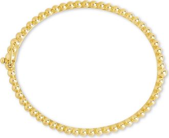Sterling Forever Lorelei Bead Textured Bangle Bracelet in Gold at Nordstrom Rack