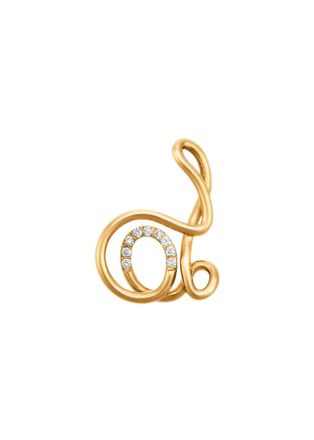 Charlotte Chesnais Alphajoaillerie 18kt Gold Necklace - Letter D - One Size