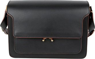Marni Black Leather Trunk Medium Shoulder Crossbody (Authentic Pre-Loved)