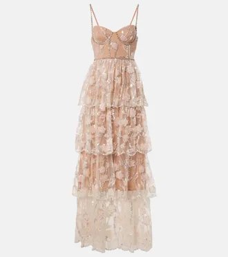 Alexander McQueen lace-insert midi dress - women - Polyamide