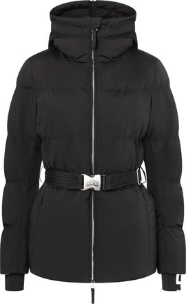 Jet Set Black Chamonix Belted Quilted Jacket