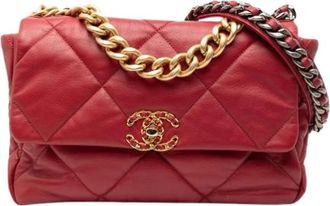 Chanel Pre-owned Vintage Cross Body Bag - Dames - Vintage Schoudertas - Rood - ONE Size - Leer - Vintage