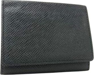 Louis Vuitton Pre-owned Wallets, male, Black, Size: ONE SIZE Pre-owned Taiga Business Card Case