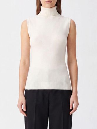 Sportmax Sleeveless Slim-Fit Virgin Wool Roll Neck Top