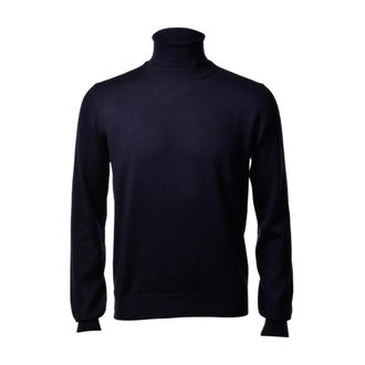 Gran Sasso Navy Turtle Neck Jumper - male - Gran Sasso - Turtlenecks - Blue - 2XL - Knitwear