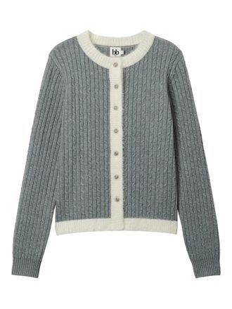 B+ab cable-knit button cardigan - Grey