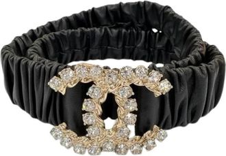 Chanel Pre-owned Vintage Leren Riem - Dames - Vintage Accessoires - Zwart - ONE Size - Leer - Vintage