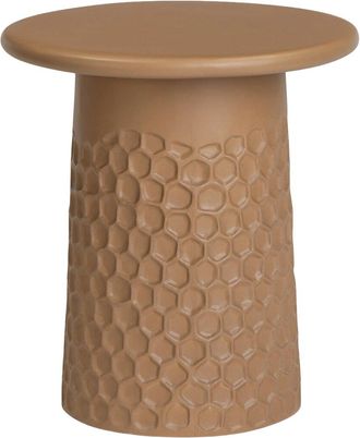 TOV Furniture Tov Furniture Hessa Terracotta Chiseled Concrete Indoor/Outdoor Side Table