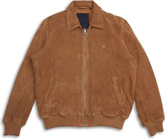 Deus Leather Bomber Jacket With French Collar