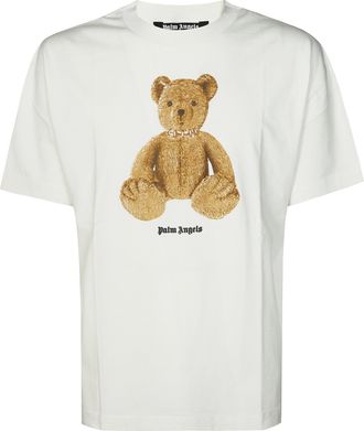 Palm Angels White Bear Regular Teddy Bear T-Shirt