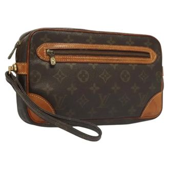 Louis Vuitton Pre-owned Canvas clutches - Dames - Pre-owned - Bruin - Maat: ONE Size Leer