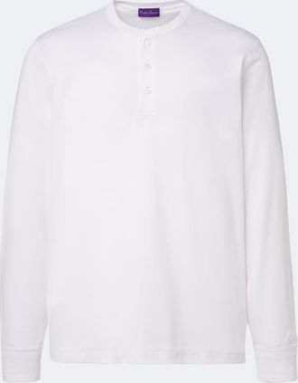 Ralph Lauren Purple Label Cotton jersey Henley shirt