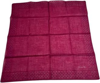 Dior Pre-owned Vintage Scarf - Dames - Vintage Accessoires - Paars - ONE Size - Katoen - Vintage