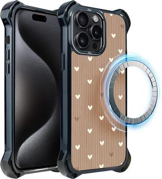 OEM Funda Ibizu Dropguard Ultra Para Iphone 15 Pro Max Con Magsafe, Boho, Corazones En Polvo