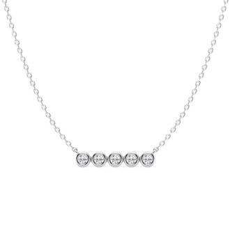 Grown Brilliance 1/4 cttw Round Lab Grown Diamond Pendant in Sterling Silver, 18 Inches, J-K Color, I1-I2 Clarity