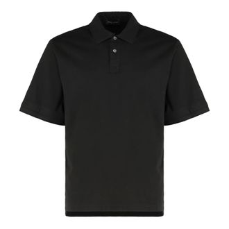 Roberto Collina Katoenen polo shirt - Heren - Polos - Zwart - M - Katoen - Tops