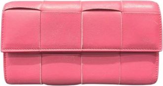 Bottega Veneta Pre-owned Wallets, female, Pink, Size: ONE SIZE Pre-owned Vintage Long Wallet (bi-fold)
