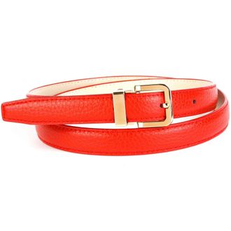 Anthoni Crown Lederg&uuml;rtel ANTHONI CROWN, Damen, Gr. 100, rot, Rindsleder, unifarben, G&uuml;rtel Lederg&uuml;rtel, gl&auml;nzende Schliesse, Rindsleder, elegant, uni