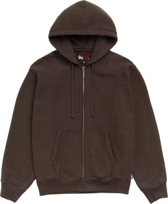 St&uuml;ssy Fleece Zip Hoodie Brow 118634-BROW