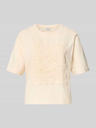 Jake*s Casual Regular Fit T-Shirt aus reiner Baumwolle Modell T066-BFCrochet in Ecru, Gr&ouml;&szlig;e XXL
