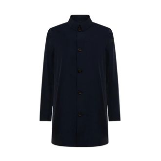 Roberto Ricci Design Single-Breasted Coats, male, Blue, Size: XL Montecristo Light Dust Jacket