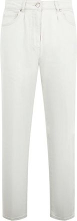 PESERICO Dames, Jeans, Wit, Maat: 2XL Katoen