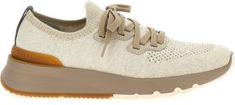 Brunello Cucinelli Knitted Sneakers Beige