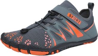 Generic Water Shoes Mens Cross-Trainer Barefoot Shoe Wide Toe Women Upstream Swimming Shoes Beach Slippers Water Shoes(2029-GRAY Orange,36)