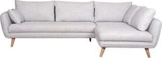 Miliboo Miliboo - Divano angolare scandinavo 5 posti grigio chiaro a chiazze creep