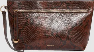 Vanessa Bruno Pochette Zipped Clutch Fauve