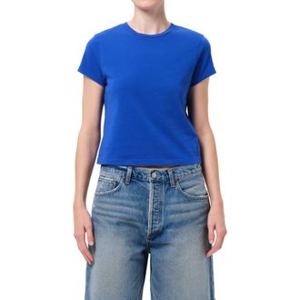 A Gold E Adine Shrunken Supima Cotton T-Shirt in Cobalt Bright Blue at Nordstrom, Size X-Small