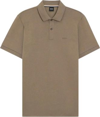 HUGO BOSS Polo - Heren - Polos - Bruin - S - Katoen - Tops