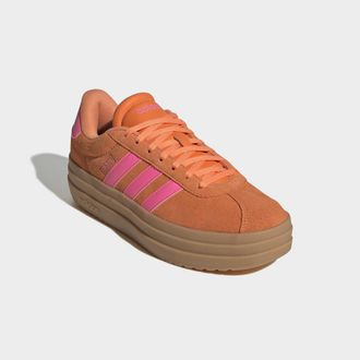 adidas Plateausneaker ADIDAS SPORTSWEAR VL COURT BOLD, Damen, Gr. 38,5, orange (pure orange, lucid pink, gum 3), Leder, Synthetik, Schuhe Plateausneaker, ins