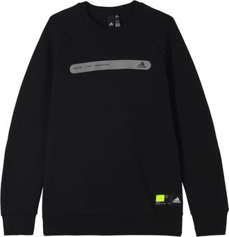 adidas Th Swt Dk Ref Logo Printing Sports Pullover Round Neck Black GP0995