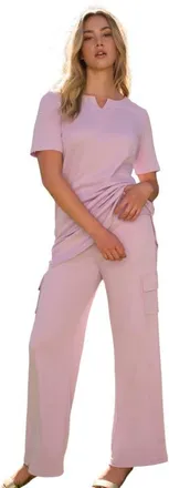 Roaman's Plus Size Soft Knit Tunic With Notch Neckline in Pale Lavender at Nordstrom, Size 5X