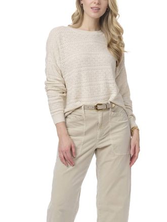 Splendid Georgie Pointelle Sweater In Pale Oak Heather