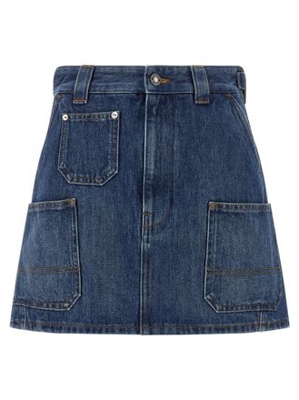 Givenchy Blue Denim Skirt