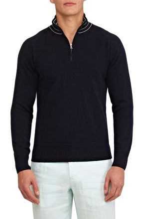 Orlebar Brown Cashmere Half-Zip Sweater - Black