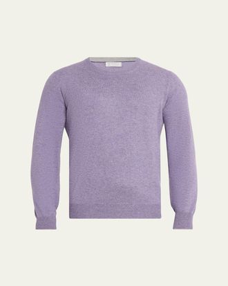 Brunello Cucinelli Mens Cashmere Melange Crewneck Sweater