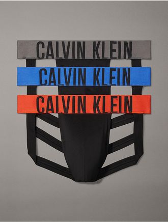 Calvin Klein Mens Intense Power Micro 3-Pack Jock Strap - Multi - XL