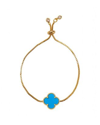 Liv Oliver 18K Plated Enamel Adjustable Bracelet