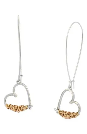 Robert Lee Morris Wire Heart Earrings in Two Tone at Nordstrom